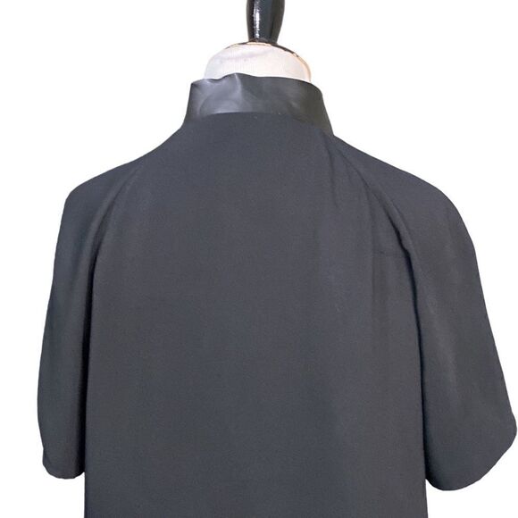 ALEXANDER WANG SHOULDER FLAP DRESS IN BLACK VISCOSE Short Sleeve Mini Length - Picture 10 of 15